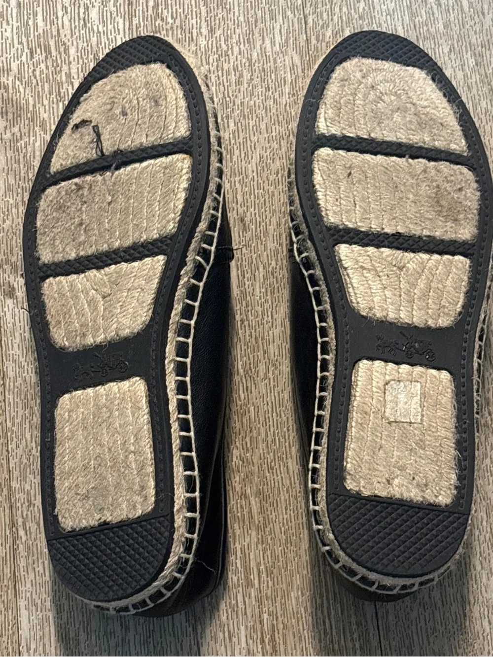 COACH BLACK RHODELLE ESPADRILLE FLATS SJZE 6